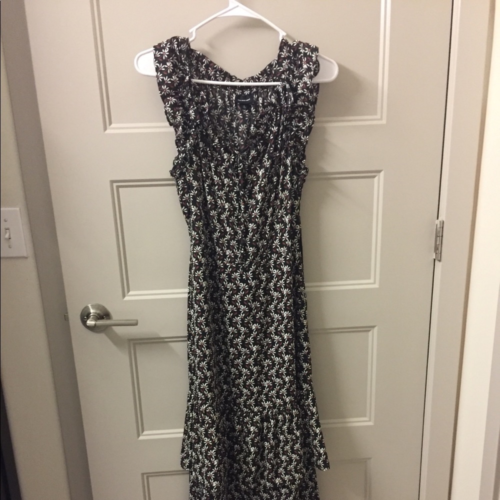 Floral flounce maxi dress